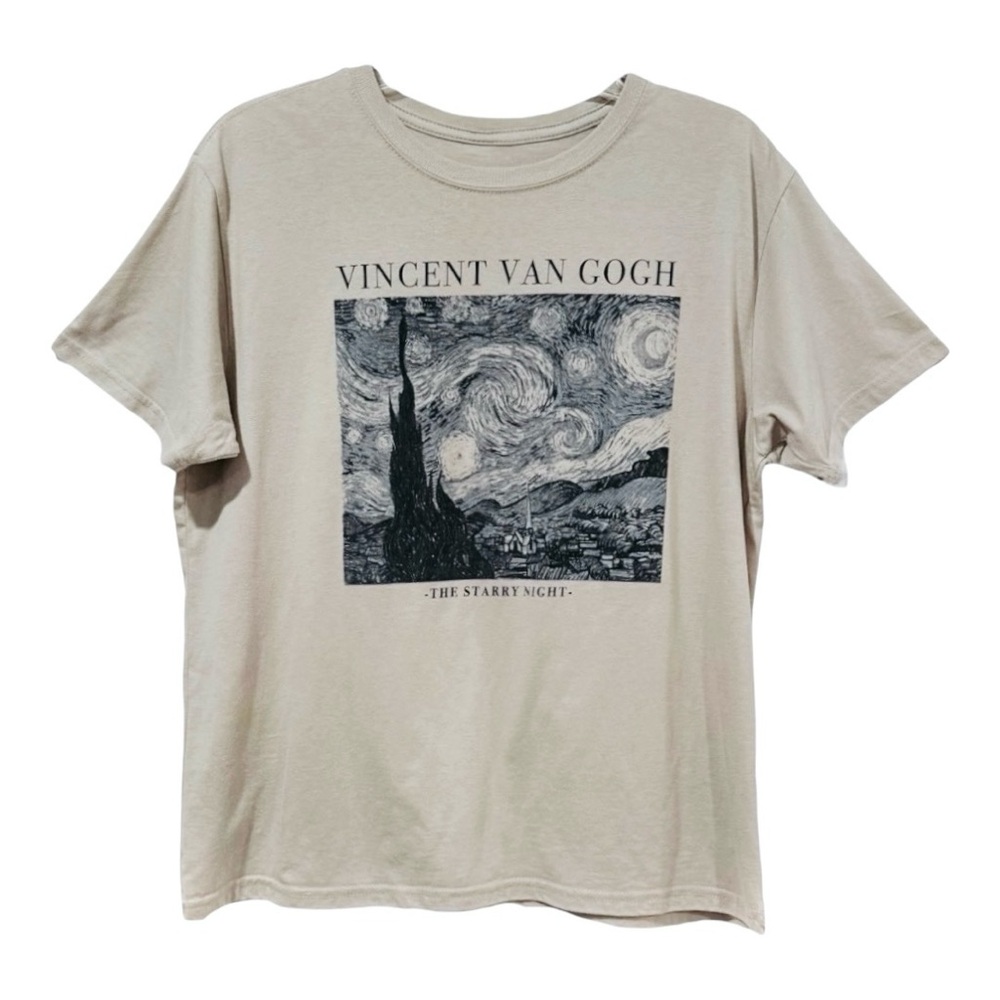 Vincent Van Gogh The Starry Night Graphic Short Sleeve Tee Juniors Mighty Fine